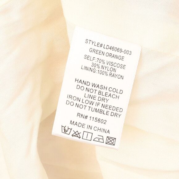 LUSH Nordstrom Twist Front Strapless Sundress XS Midi Floral Orange Green B19 - Picture 6 of 6